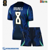 Fotballdrakt Barn Brasil Bruno Guimaraes #8 Bortedraktsett VM 2026 Kortermet (+ Korte bukser)